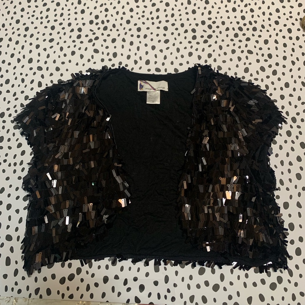 Black Sequin Bolero